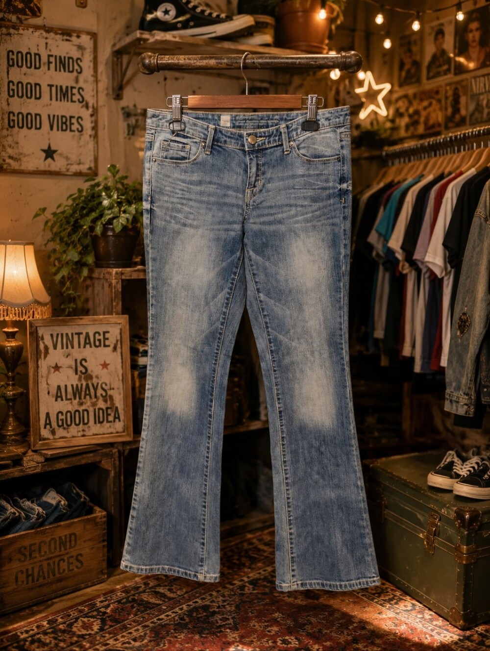 MOSSIMO Modern Bootcut Premium Denim Jeans - Blue